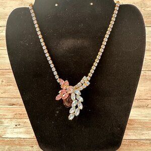 Vintage Crystal Choker with Purple & Blue Crystals